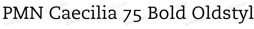 PMN Caecilia 75 Bold Oldstyle Figu字体转换